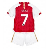 Camisa de time de futebol Arsenal Bukayo Saka #7 Replicas 1º Equipamento Infantil 2023-24 Manga Curta (+ Calças curtas)